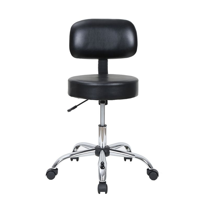 55781 - SILLA PARA LABORATORIO CON ASIENTO Y RESPALDO EN VINIPIEL NEGRO
