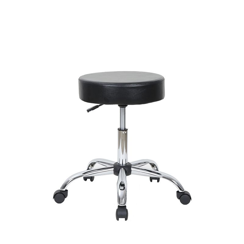 55780 - BANCO GIRATORIO CON ASIENTO EN VINIPIEL NEGRO