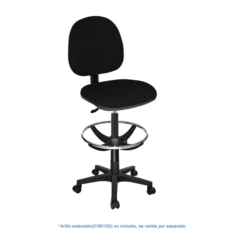 55973 - SILLA SECRETARIAL SIN BRAZOS TELA CABASSO NEGRO