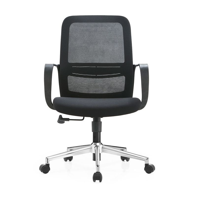 56001 - SILLA SECRETARIAL CON BRAZOS MALLA BARI NEGRO