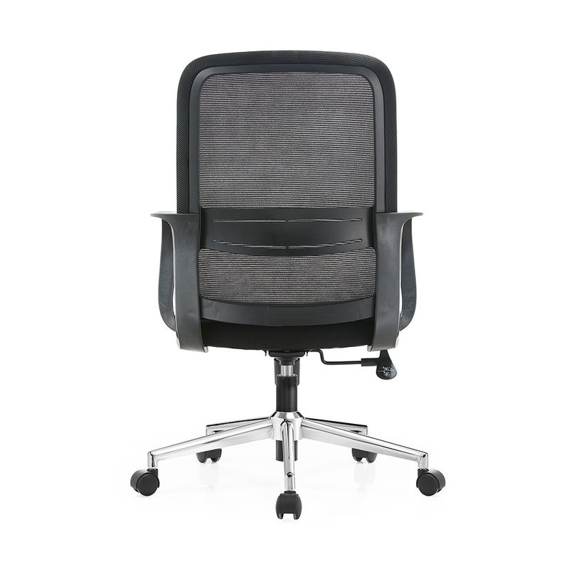 56098 - SILLA SECRETARIAL CON BRAZOS MALLA BARI NEGRO