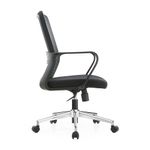 56097 - SILLA SECRETARIAL CON BRAZOS MALLA BARI NEGRO