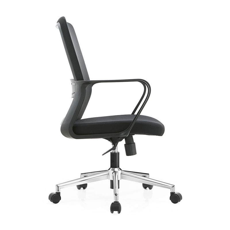 56097 - SILLA SECRETARIAL CON BRAZOS MALLA BARI NEGRO