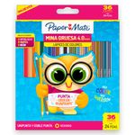 55879 - LAPICES DE COLOR 12 UNIPUNTA + 12 DOBLE PUNTA PAPER MATE 4MM