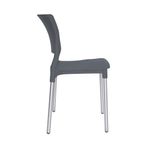 55968 - SILLA VISITA SIN BRAZOS REEF POLIPROPILENO GRIS