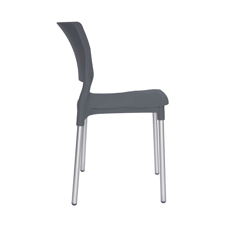 55968 - SILLA VISITA SIN BRAZOS REEF POLIPROPILENO GRIS