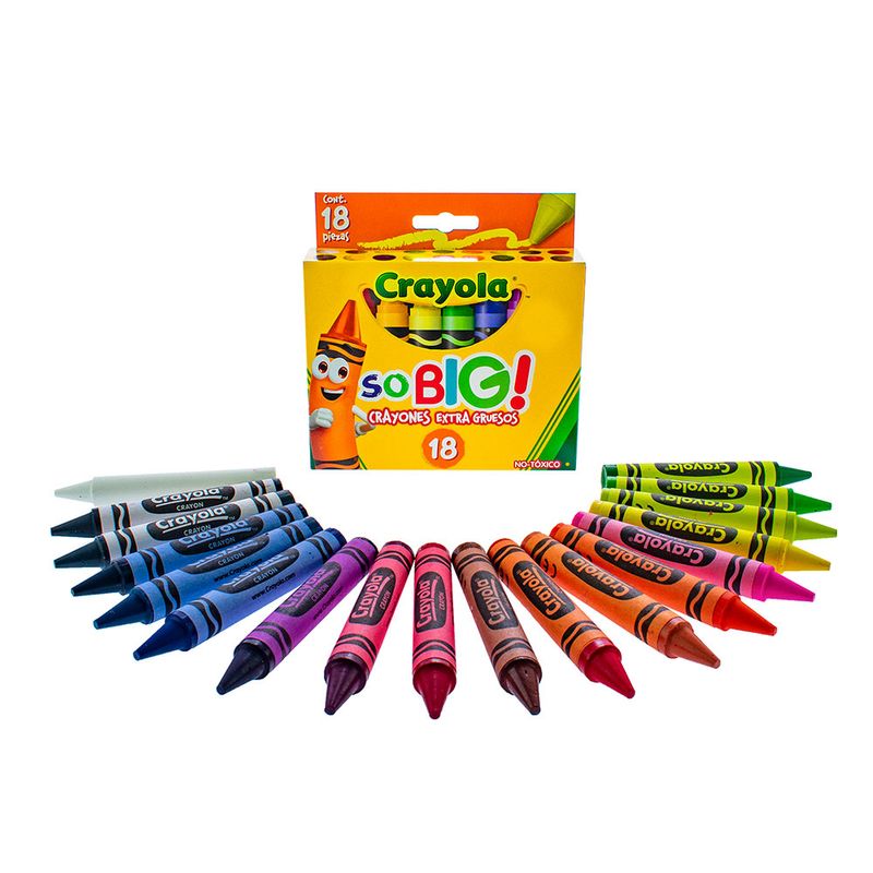 56192 - CRAYON REDONDO EXTRA JUMBO CON 18 CRAYOLAS