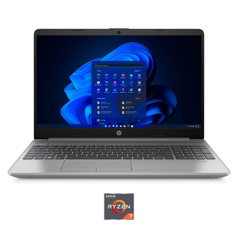 56180 - LAPTOP HP 255 G9 15 6" HD, AMD RYZEN 7-5825U, 8GB RAM, 512GB SSD, WIN 11 HOME