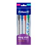 55908 - BOLIGRAFO MEDIANO HANG STICK COL  SURTIDOS BOLSA C/4 PZAS PELIKAN