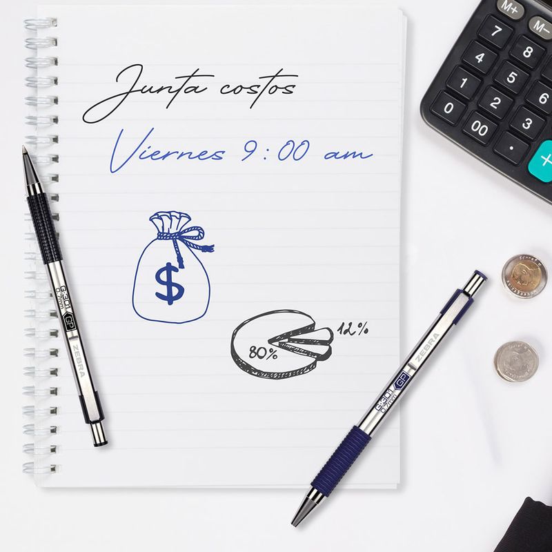 57512 - BOLIGRAFO MEDIANO GEL RETRACTIL AZUL G-301 BLT