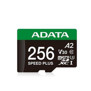 Micro Secure Digital Adata Speed Plus Microsdxc Uhs-I U3 Clase 10, Sd 6.0, V30 256Gb Clase 10 (A2), Velocidad De Le Ud256Gui3V30A2Sp-Ra1