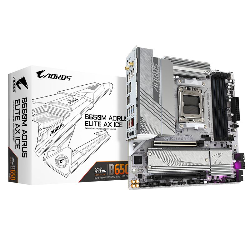 57043 - Motherboards GIGABYTE B650M A ELITE AX ICE