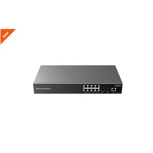 Switch Administrable Grandstream (Gwn7801) 8 Puertos Gigabit + 2 Sfp. Capa 2 +, Fan-Less, Qos Para Audio Y Video Gwn7801