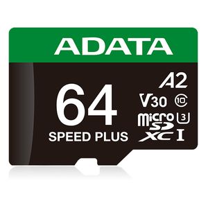 Micro Secure Digital Adata Speed Plus Microsdxc/Sdhc Uhs-I U3 V30 64Gb Clase 10 (A2), Lectura /Escritura Hasta 180/ Ud64Gui3V30A2Sp-Ra1