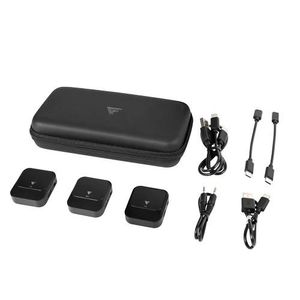 Kit 2 Micrófonos Lavalier Game Factor Mcl650 Usb C, 2.4Ghz, Ultra Baja Lat, Canc De Ruido, Negro Mcl650