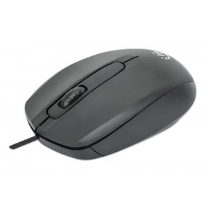 Mouse Usb Óptico Con Cable Manhattan 190190, Negro, Óptico 190190