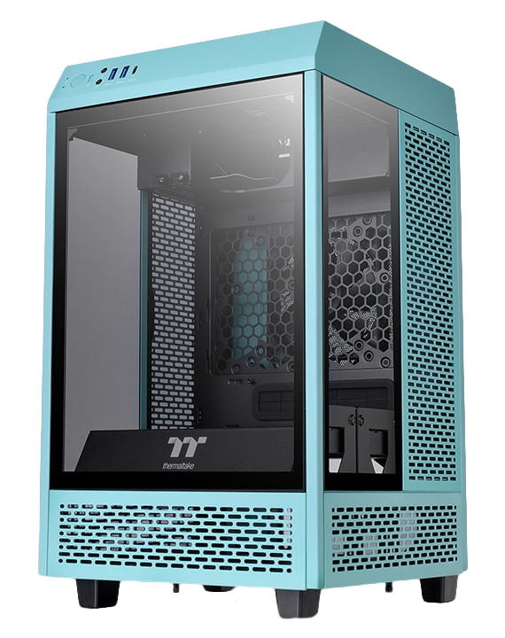 57801 - Gabinete  THERMALTAKE The Tower 100 Turquoise Mini Chassi