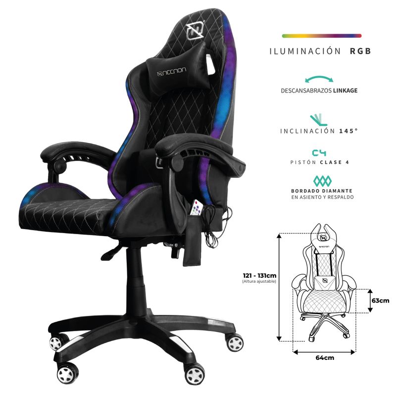 58396 - Silla Gaming NECNON NSG-RGB-1