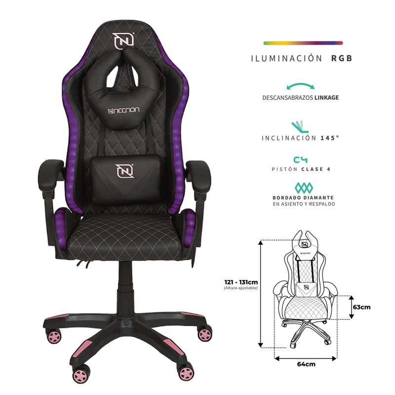 58420 - silla gaming NECNON NSG-RGB-1