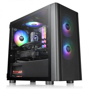 Gabinete Thermaltake Ca-1R1-00S1Wn-02, V150 Tempered Glass Argb Breeze Micro Ca-1R1-00S1Wn-02