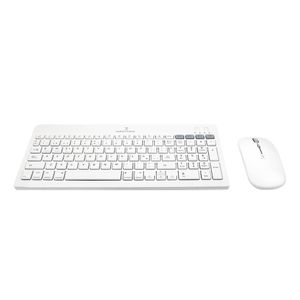 Kit Teclado+Ratón Perfect Choice 2.4 Ghz+Bt Recargable Zebrary - Blanco Pc-201380