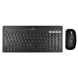 Kit Teclado+Ratón Perfect Choice 2.4Ghz+Bt Recargable Zebrary- Negro Pc-201373