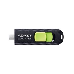 Memoria Usb 3.2 Gen 1 Tipo C 32Gb Uc300, Conector Deslizable Sin Tapa. Plastico, Color Negro-Verde  Acho-Uc300-32G- Acho-Uc300-32G-Rbk/Gn