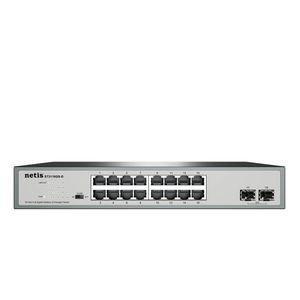 Switch Netis Modelo St3118Gs-D, 16 Puertos Y 2 Puertos Sfp Gigabit, Montable En Rack, No Administrable St3118Gs-D