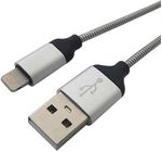60031 - Cable USB BROBOTIX Lightning, Acero, Carga Rápida 161219