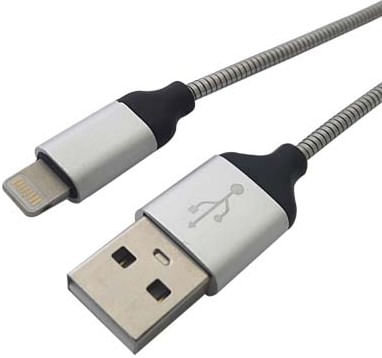 60031 - Cable USB BROBOTIX Lightning, Acero, Carga Rápida 161219