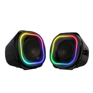 Bocinas 2.0 Gamer Glimm Quad Bg555 Balam Rush Conexión Bluetooth/Auxiliar, Controlador Touch, Iluminación Led 3 Mod Br-937016