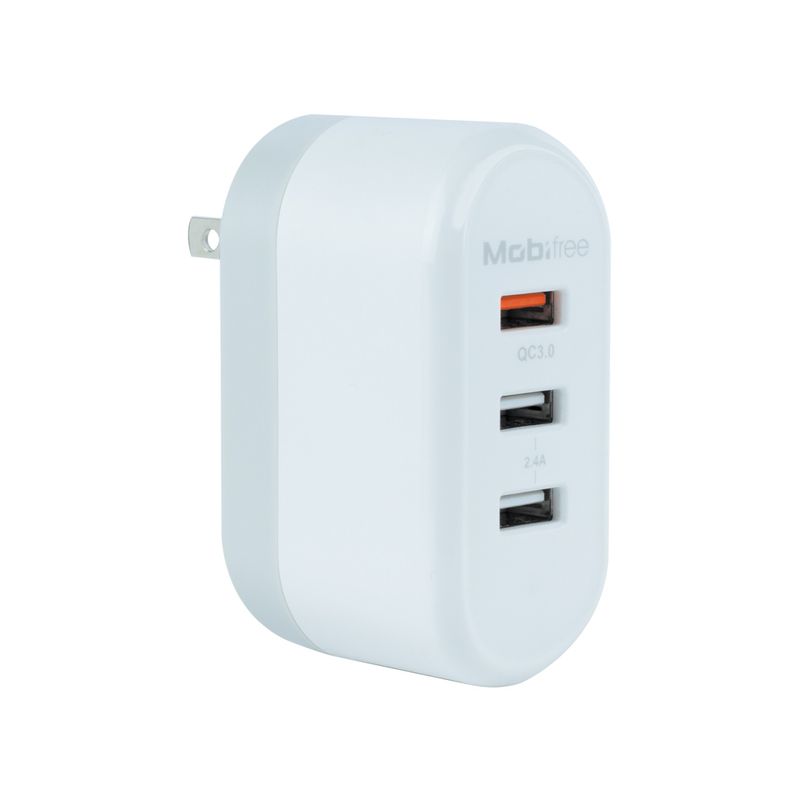 59657 - Cargador  Mobifree Cargador de pared 3 puertos USB