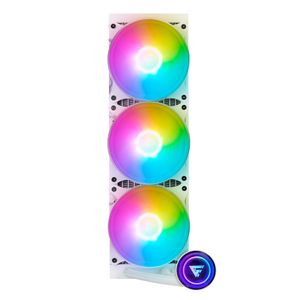 Lqg700 Wh Enfriamiento Líquido Game Factor Lqg700, 360Mm, Rgb, 3 Fan 120Mm, Blanco Lqg700-Wh