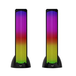 Bocinas 2.0 Gamer Glimm Tower Bg575 Balam Rush Conexión Bluetooth/Auxiliar, Iluminación Led 3 Modos, 10W Rms. Sonid Br-936972