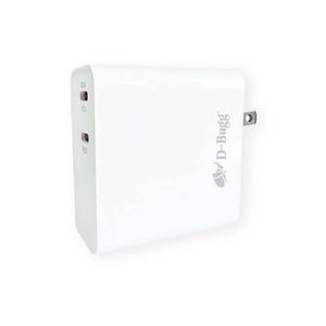 Carg Pared Dbugg Tipo C 65W  Db-Pd64 Cargador De Pared / Con Conectores Duales De Carga Ultra Rápida / Trabaja Con  Db-Pd64