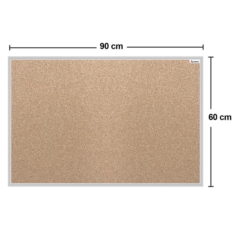 60095 - TABLERO CORCHO WHITE STAR 60X90 MARCO ALUMINIO