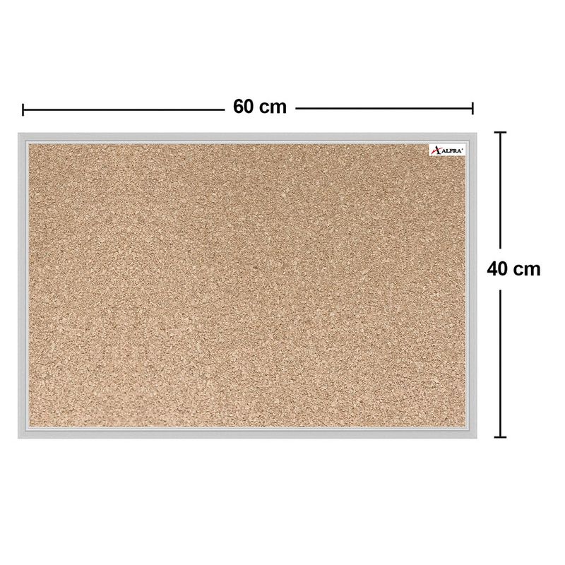 60092 - TABLERO CORCHO WHITE STAR 40X60 MARCO ALUMINIO