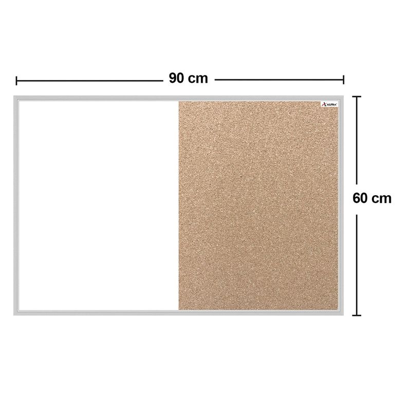 60101 - TABLERO MIXTO WHITE STAR 60X90 MARCO ALUMINIO