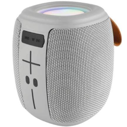 60546 - Bocina Perfect Choice Novel Drum Inalámbrica Bluetooth TWS RGB Color Gris