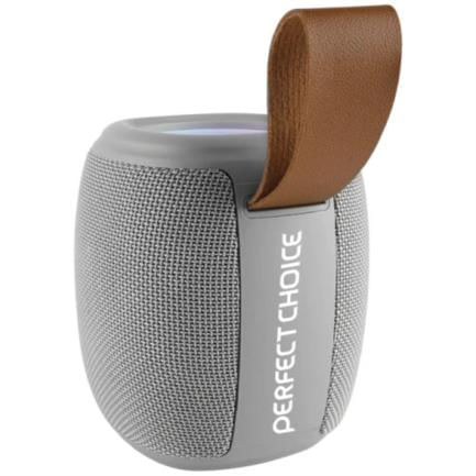60547 - Bocina Perfect Choice Novel Drum Inalámbrica Bluetooth TWS RGB Color Gris