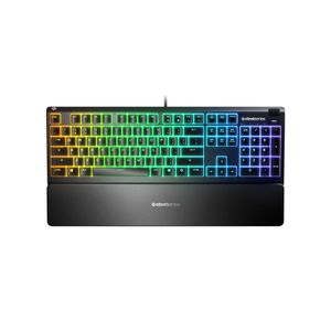 Teclado Steelseries Apex 3 Rgb Gaming. Iluminación Rgb De 10 Zonas. Ip32 Resistente Al Agua  64795