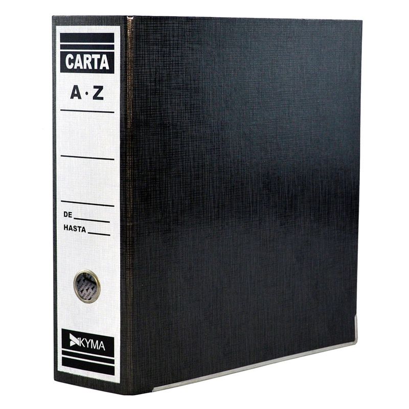 59404 - ARCHIVADOR CARTA NEGRO PLASTIFICADO KYMA