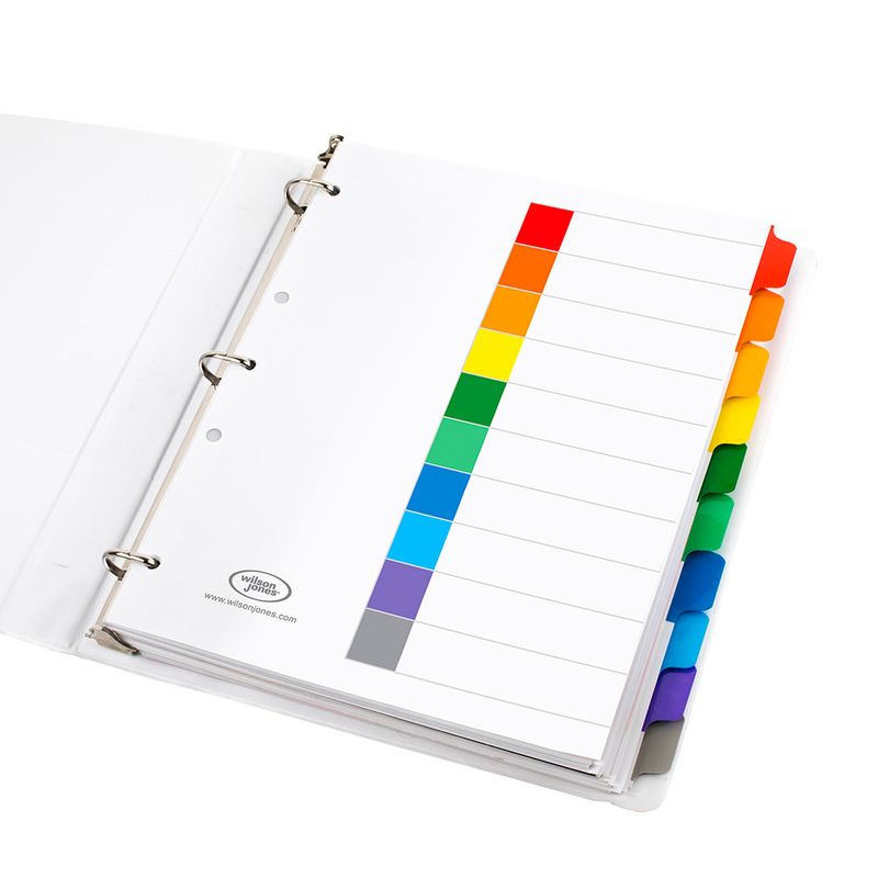 60705 - SEPARADOR 10DIV CARTA COLORES SURTIDOS WJ