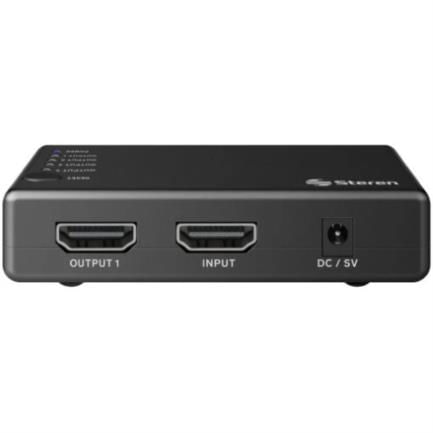 62165 - Divisor Steren HDMI de 4 Puertos con Booster UHD 4K