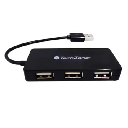 61221 - Hub TechZone 4 Puertos USB 2 0 Color Negro
