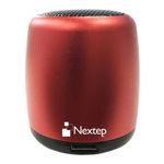 61749 - Mini Bocina Nextep Bluetooth Manos Libres con Botón para Selfies Color Rojo