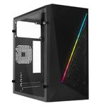61917 - Gabinete Acteck Kioto GC460 Mini Torre con Fuente 500W Micro ATX/Mini ITX Acrílico RGB USB 3 0 Color Negro