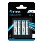62030 - Pilas Steren Alcalinas Tipo AAA 1 5V C/4 Pzas