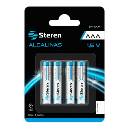 62030 - Pilas Steren Alcalinas Tipo AAA 1 5V C/4 Pzas