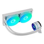 61371 - Enfriamiento Líquido Game Factor LQG600 240mm RGB TDP 250 2 Ventiladores 120mm 70 CFM Color Blanco